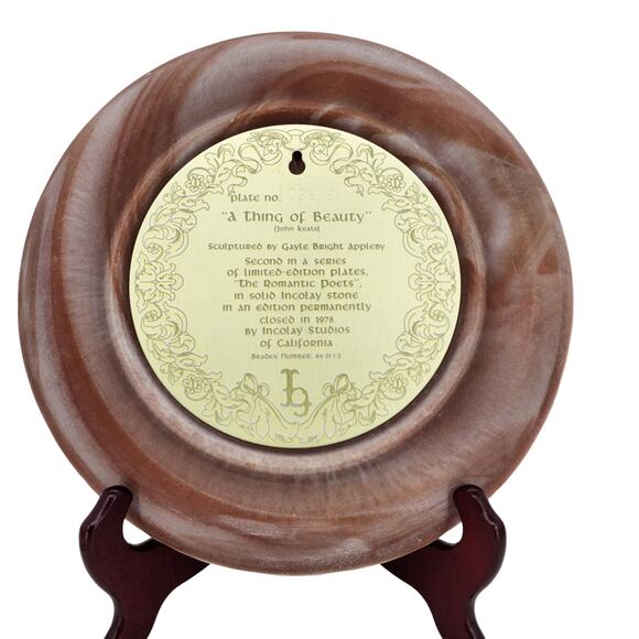 The Romantic Poets "A Thing of Beauty" Collectible Plate - Second in Series - Picture 2 of 5
